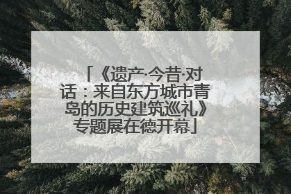 《遗产·今昔·对话：来自东方城市青岛的历史建筑巡礼》专题展在德开幕