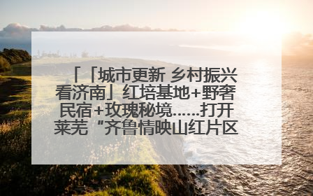 「城市更新 乡村振兴看济南」红培基地+野奢民宿+玫瑰秘境……打开莱芜“齐鲁情映山红片区”的破圈秘籍