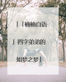 「楠楠自语」四字弟弟的如梦之梦