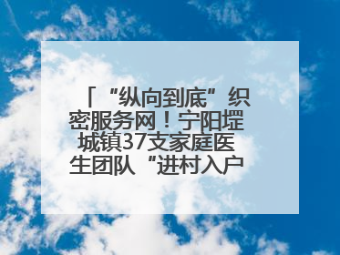 “纵向到底”织密服务网！宁阳堽城镇37支家庭医生团队“进村入户”，让健康政策“落地生根”