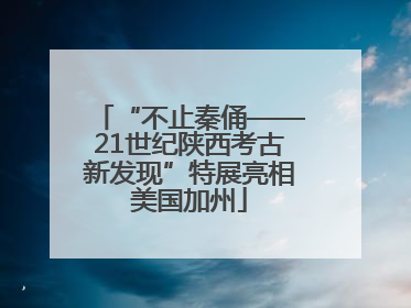 “不止秦俑——21世纪陕西考古新发现”特展亮相美国加州