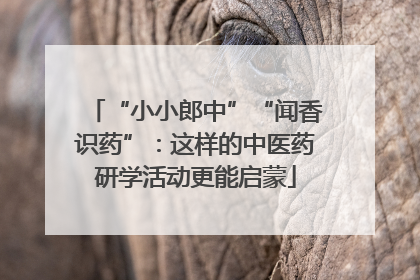 “小小郎中”“闻香识药”：这样的中医药研学活动更能启蒙