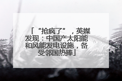 “抢疯了”，英媒发现：中国产太阳能和风能发电设施，备受邻国热捧