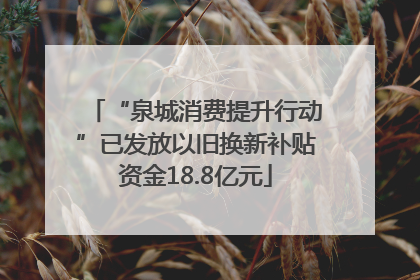 “泉城消费提升行动”已发放以旧换新补贴资金18.8亿元