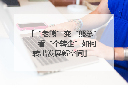 “老熊”变“熊总”——看“个转企”如何转出发展新空间
