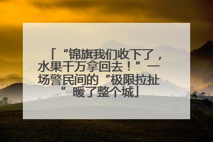 “锦旗我们收下了，水果千万拿回去！”一场警民间的“极限拉扯”暖了整个城
