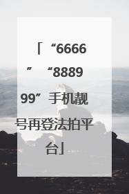 “6666”“888999”手机靓号再登法拍平台