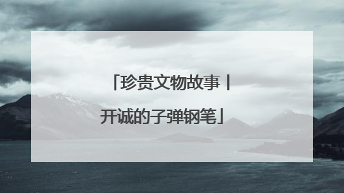 珍贵文物故事丨开诚的子弹钢笔