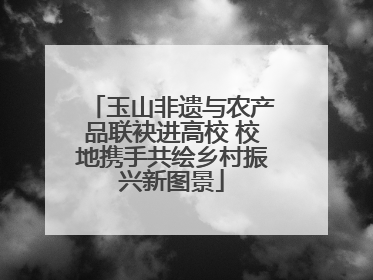 玉山非遗与农产品联袂进高校 校地携手共绘乡村振兴新图景
