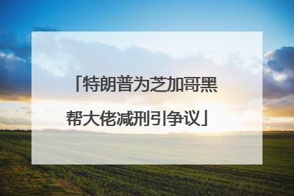 特朗普为芝加哥黑帮大佬减刑引争议