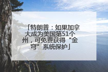 特朗普：如果加拿大成为美国第51个州，可免费获得“金穹”系统保护