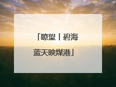 瞭望丨碧海蓝天映煤港