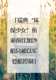 瑞典“环保少女”所乘前往加沙船只被以军登船控制