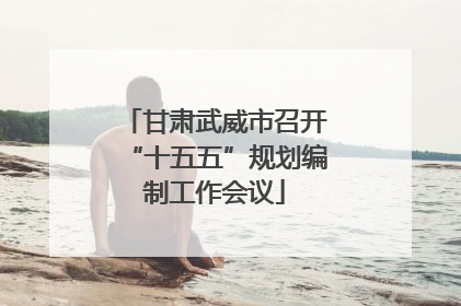 甘肃武威市召开“十五五”规划编制工作会议