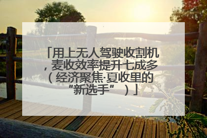 用上无人驾驶收割机，麦收效率提升七成多（经济聚焦·夏收里的“新选手”）