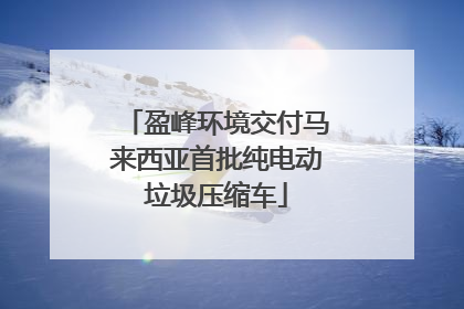 盈峰环境交付马来西亚首批纯电动垃圾压缩车