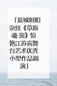 盐城射阳杂技《草原魂·顶》惊艳江苏省舞台艺术优秀小型作品调演