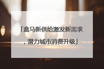 盒马新供给激发新需求，潜力城市消费升级