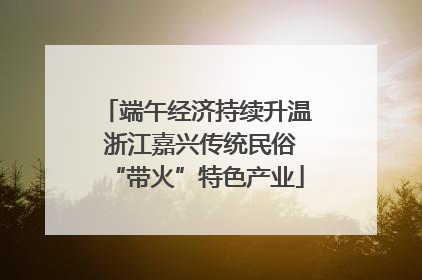 端午经济持续升温 浙江嘉兴传统民俗“带火”特色产业
