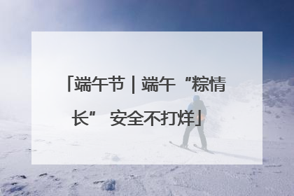 端午节｜端午“粽情长” 安全不打烊
