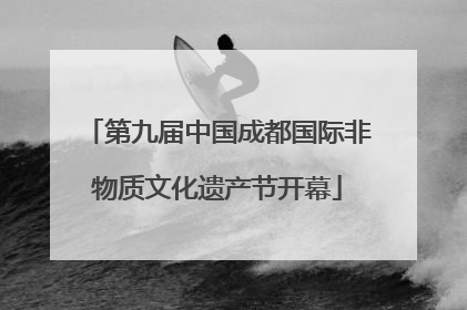 第九届中国成都国际非物质文化遗产节开幕