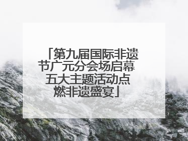 第九届国际非遗节广元分会场启幕 五大主题活动点燃非遗盛宴