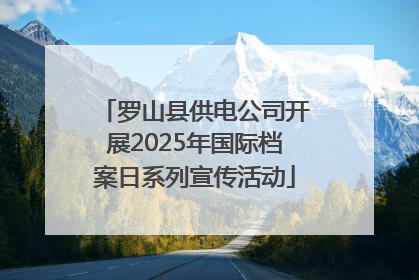 罗山县供电公司开展2025年国际档案日系列宣传活动