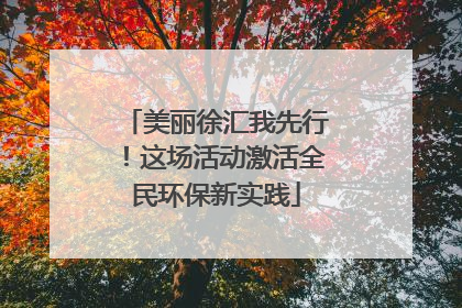 美丽徐汇我先行！这场活动激活全民环保新实践