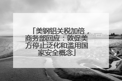 美钢铝关税加倍，商务部回应：敦促美方停止泛化和滥用国家安全概念