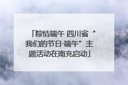 粽情端午 四川省“我们的节日·端午”主题活动在南充启动