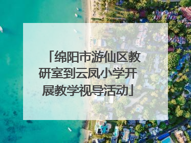 绵阳市游仙区教研室到云凤小学开展教学视导活动