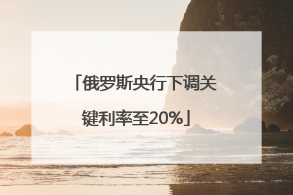 俄罗斯央行下调关键利率至20%