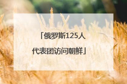 俄罗斯125人代表团访问朝鲜