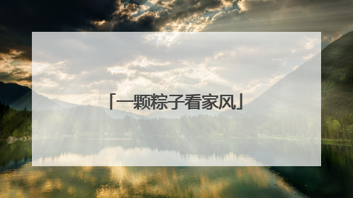 一颗粽子看家风