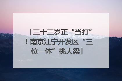 三十三岁正“当打”！南京江宁开发区“三位一体”挑大梁