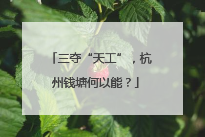 三夺“天工”，杭州钱塘何以能？