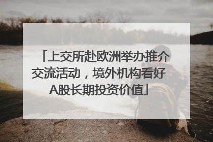 上交所赴欧洲举办推介交流活动，境外机构看好A股长期投资价值