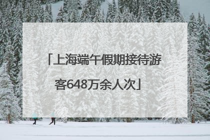 上海端午假期接待游客648万余人次
