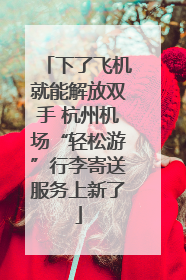 下了飞机就能解放双手 杭州机场“轻松游”行李寄送服务上新了