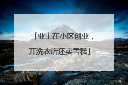 业主在小区创业，开洗衣店还卖雪糕