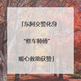 东阿交警化身“修车师傅” 暖心救助获赞