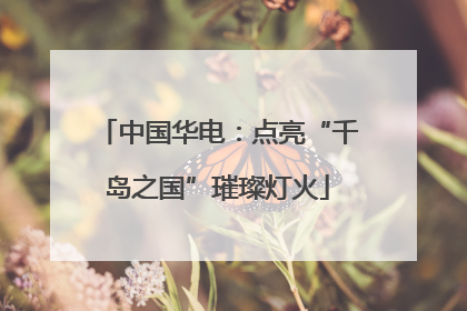 中国华电：点亮“千岛之国”璀璨灯火