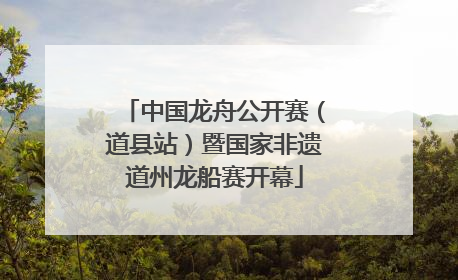 中国龙舟公开赛（道县站）暨国家非遗道州龙船赛开幕