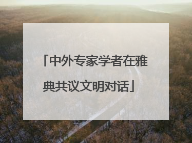中外专家学者在雅典共议文明对话