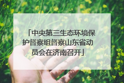 中央第三生态环境保护督察组督察山东省动员会在济南召开