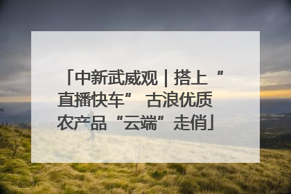 中新武威观｜搭上“直播快车” 古浪优质农产品“云端”走俏
