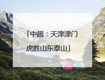 中超：天津津门虎胜山东泰山