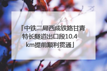 中铁二局西成铁路甘青特长隧道出口段10.4km提前顺利贯通