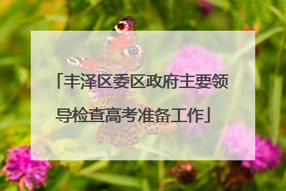 丰泽区委区政府主要领导检查高考准备工作