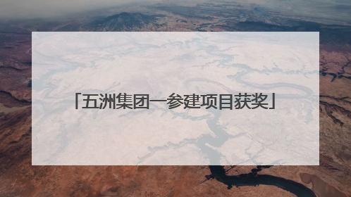 五洲集团一参建项目获奖